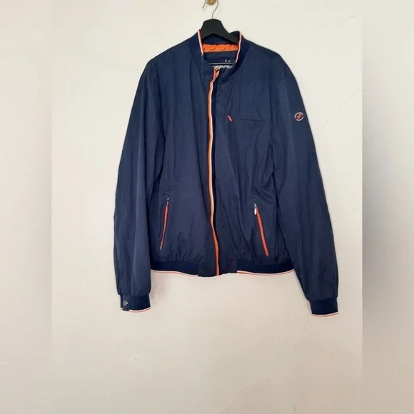 Men’s A Fish Named Fred Blouson Marine Luxury Zip Pocket Ribbed cuffs Jacket - Picture 3 of 15